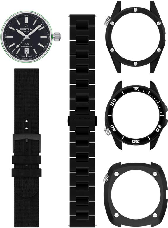Certina DS+ C041.407.39.051.00 Orologio automatico uomo Cassa e bracciale del kit orologio intercambiabili Certina DS+ C041.407.39.051.00 Orologio automatico uomo Cassa e bracciale del kit orologio intercambiabili